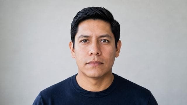 Rostro de frente a la cámara, a la altura de los ojos
